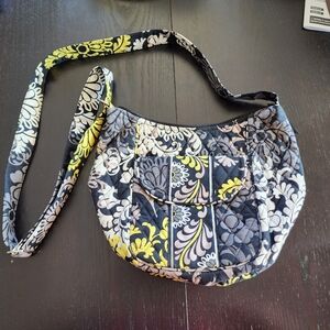 Vera Bradley Clare Crossbody Handbag Baroque Cotton Black Gray Green Chic